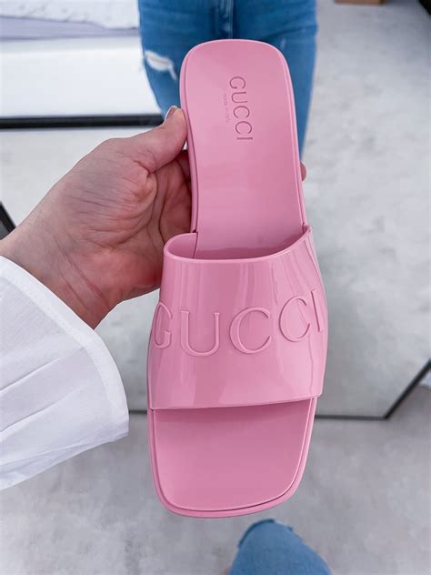 gucci jelly sandals sale|latest style for gucci sandals.